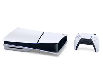 Sony PlayStation 5 console and controller in a white background for sale at VR Zone in Adelaide Australia