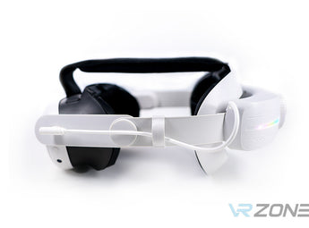 Meta Quest 3 RGB battery headstrap 8000mAh white in white background for sale at VR Zone in Adelaide Australia