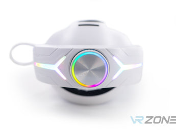 Meta Quest 3 RGB battery headstrap 8000mAh white in white background for sale at VR Zone in Adelaide Australia