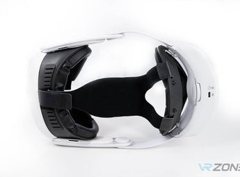 Meta Quest 3 battery headstrap 6000mAh with LCD display head back cushion in PU leather in white background for sale at VR Zone in Adelaide Australia
