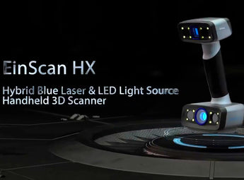 Einscan HX 3D scanner in a dark background for sale at VR Zone in Adelaide Australia