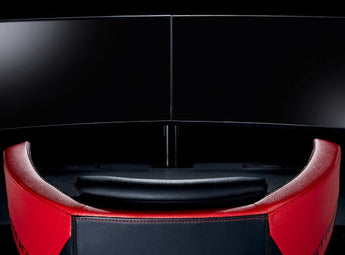Okamura Striker gaming chair in red and black for sale at VR Zone in Adelaide Australia
