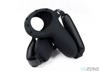 Meta Quest 3 controllers silicone and PU leather covers in black for sale at VR Zone in Adelaide Australia