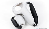 Meta Quest 3 controllers silicone and PU leather covers in grey in a white background for sale at VR Zone in Adelaide Australia