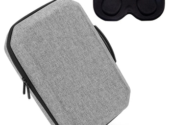 Meta Quest 3 grey carry case with black lens cover in a white background for sale at VR Zone in Adelaide Australia